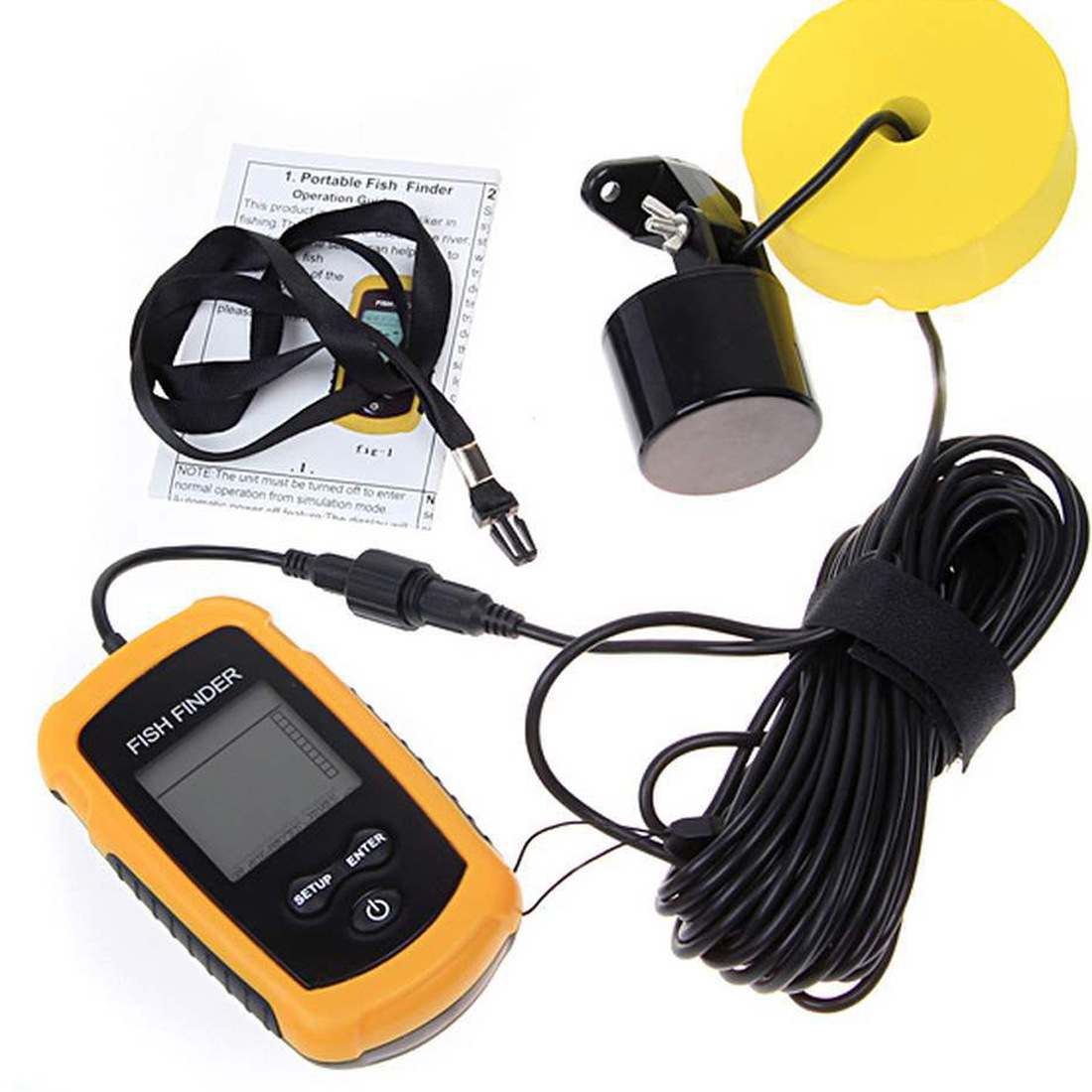 Alarm 100M Portable Sonar Fish - огляд і ціна Fishing Depth Finder