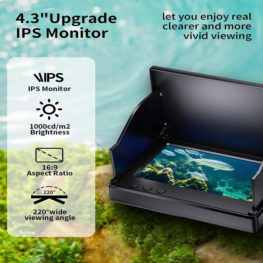 FOURQ Handheld 1080P 4.3'' LCD - огляд і ціна Fishing Depth Finder
